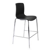 Dal Acti Low Stool with Chrome 4 Legs and Foot Rail