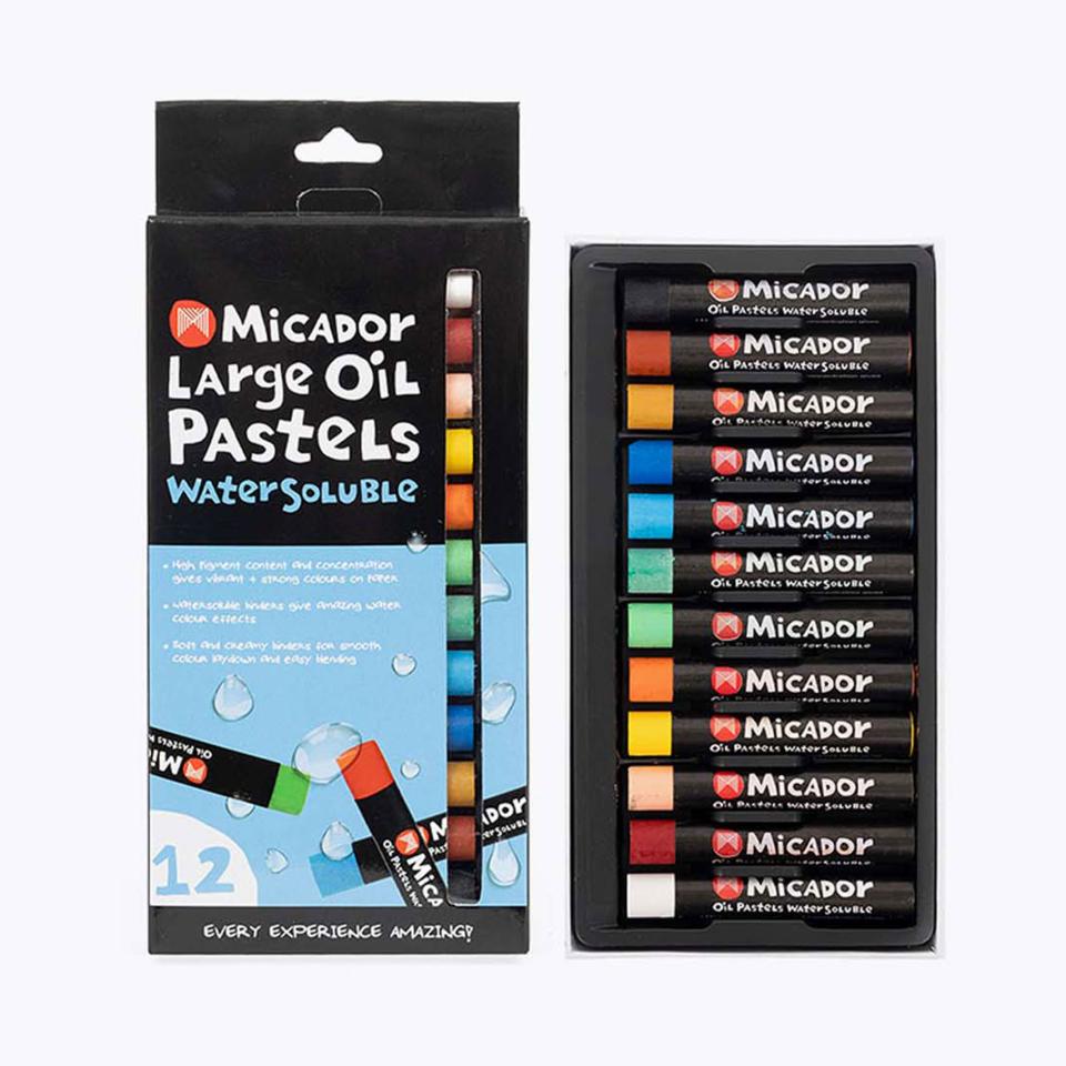 Micador Large Water Soluble Oil Pastels Pack 12