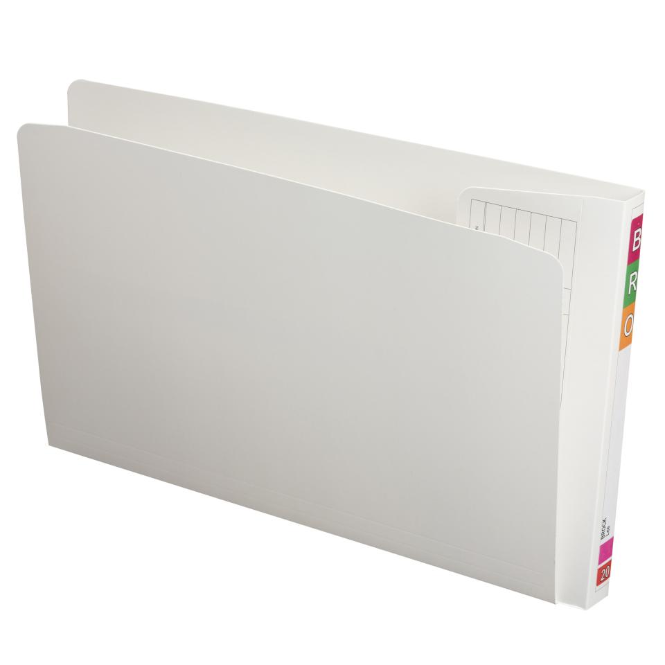 Avery Fullvue Lateral Shelf File 367 x 242mm 50mm Expansion Foolscap White Pack 100