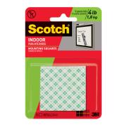 Scotch Permanent Mounting Squares 2.5cm x 2.5cm White Pack 16