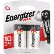 Energizer Max 1.5V Alkaline C Battery Pack 2