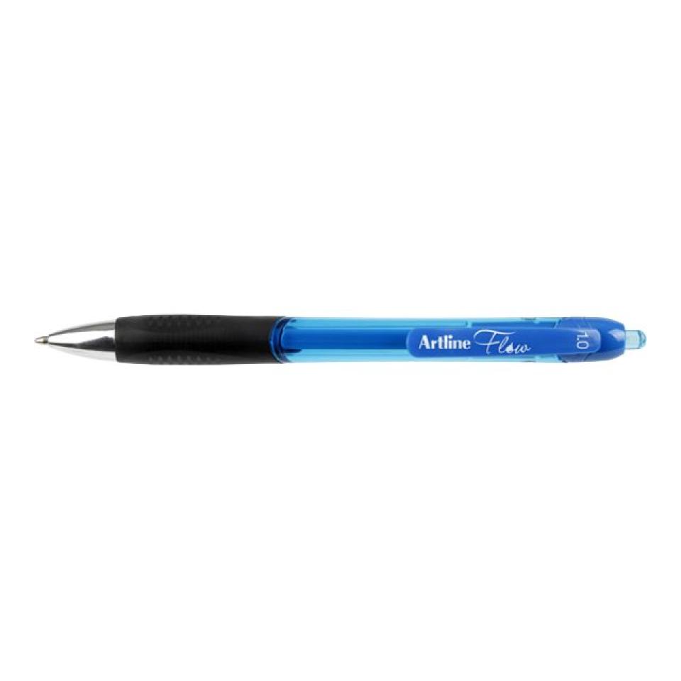 Artline Flow Retractable Ballpoint Pen Medium 1.0mm Blue Box 12