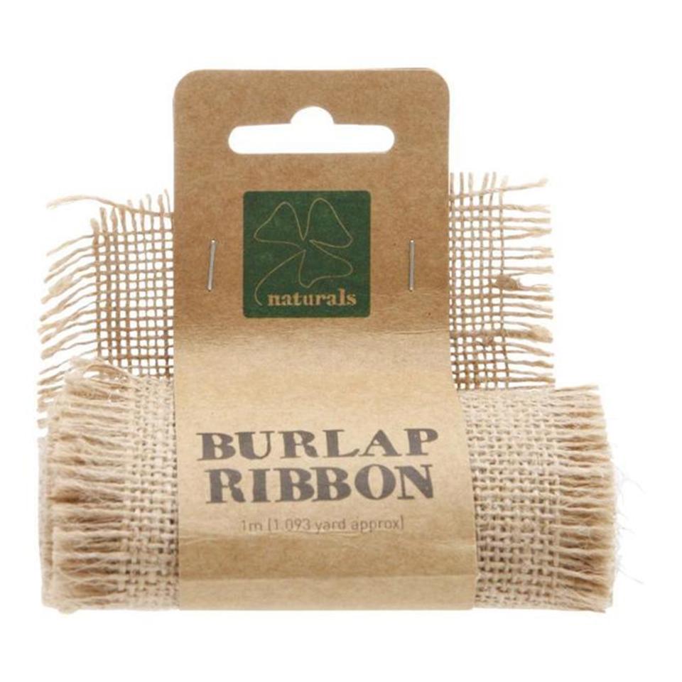 Shamrock Craft Naturals Burlap Ribbon 1M Roll Image