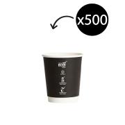 Truly Eco Double Wall Uni 90mm Coffee Cup Black 8oz Carton 500