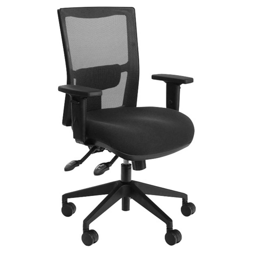 Chair Solutions Team Air Mesh Back Chair 3 Lever with Adjustable Arms Warwick Keylargo Ebony