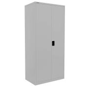 Steelco Stationary Cupboard 3 Adjustable Shelves Lockable 1830hX 914w X 463dmm Silver Grey