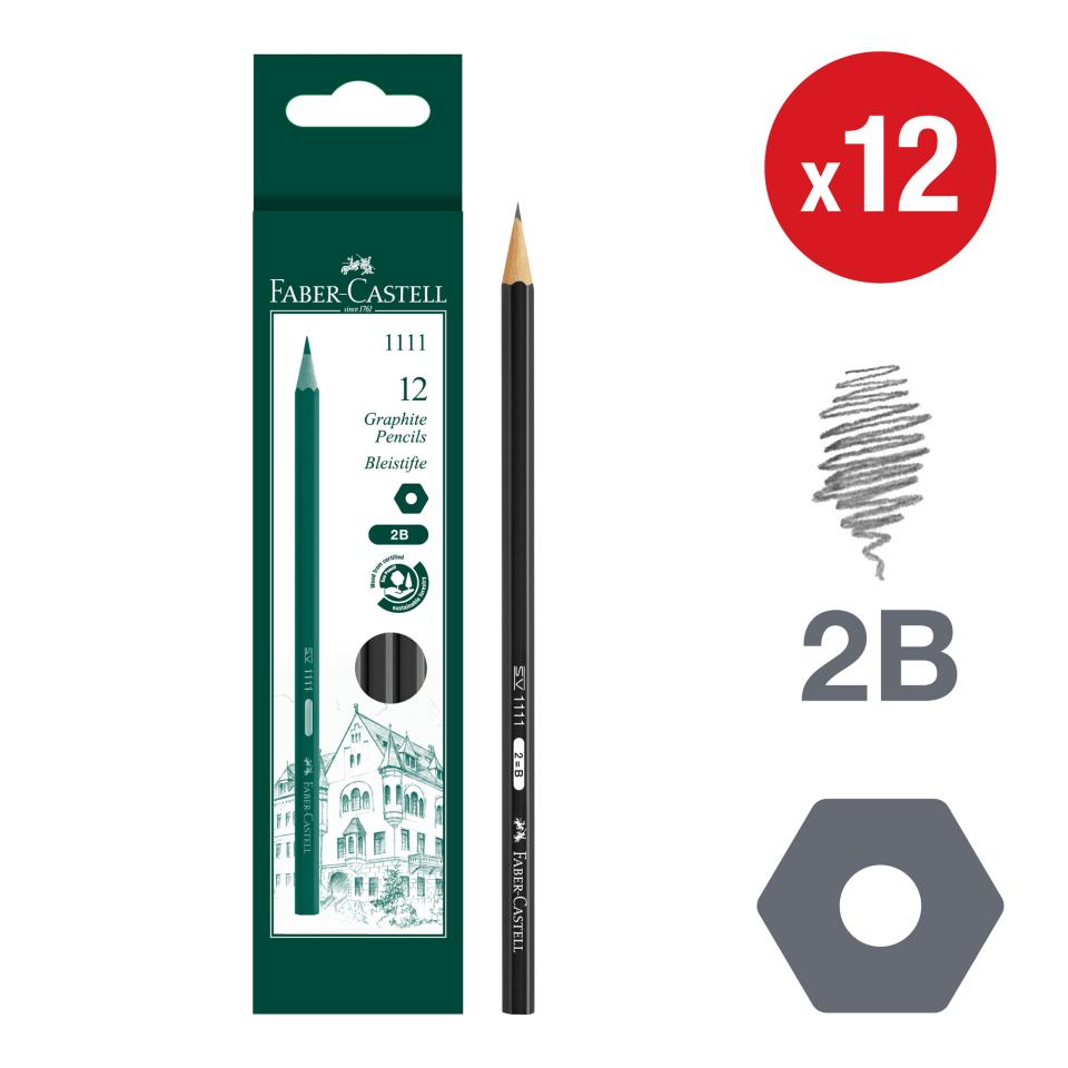 1111 Black Matt Graphite Pencils HB - Box of 12 Image