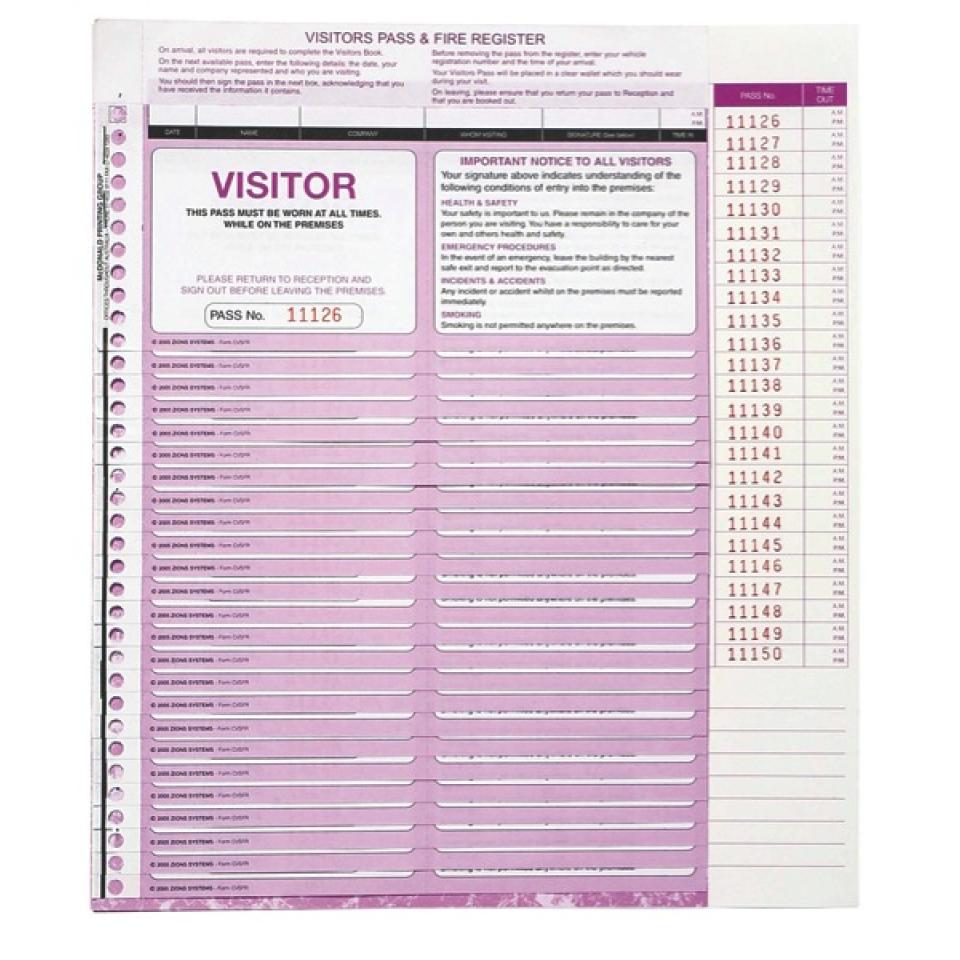 Zions Corporate Visitors Security Format Register