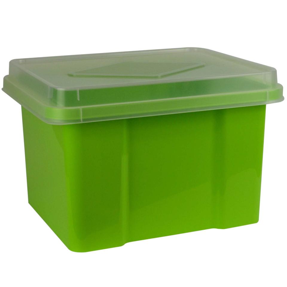Italplast Storage Box Lime With Clear Lid 32L