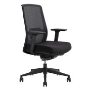 Dal Jirra HB Chair Mesh Back 3D Adj Arms Adj Syncro Mech Adj Lumbar Seat Slide Black