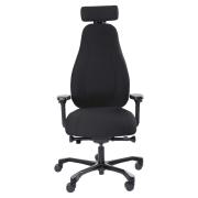 Dal Serati Support Pro Control Synchro with Arms & Head Rest Inc Lumbar Pump in Black Fabric
