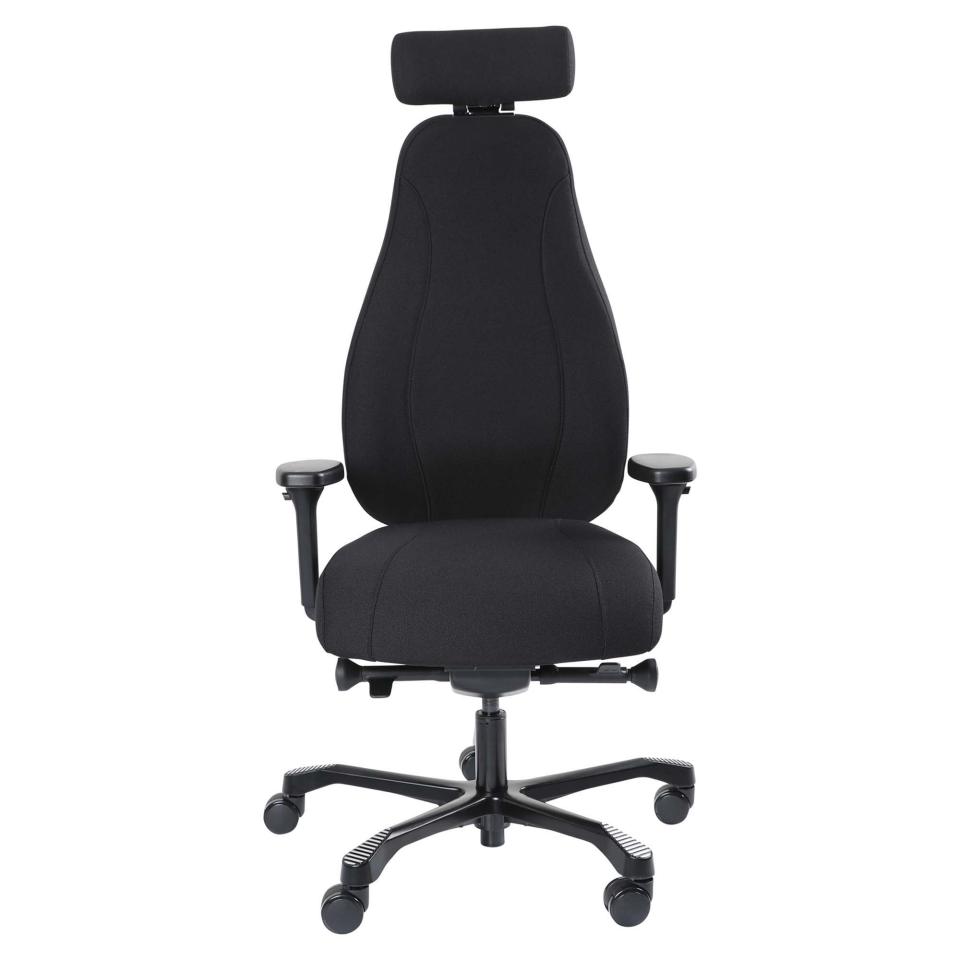 Dal Serati Support Pro Control Synchro with Arms & Head Rest Inc Lumbar Pump in Black Fabric Image