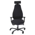 Thumbnail image of Dal Serati Support Pro Control Synchro with Arms &amp; Head Rest Inc Lumbar Pump in Black Fabric