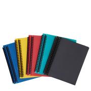 Winc Display Book A4 Refillable 20 Pocket Insert Cover/Assorted Pack 10