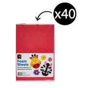Educational Colours Foam Sheets A4 Packet 40