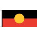 Thumbnail image of Australian Aboriginal Flag Knitted Polyester 1370x685mm