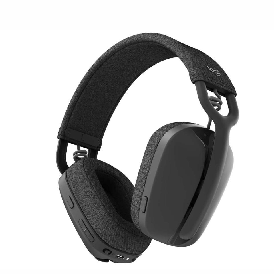  Logitech Zone Vibe 100 Lightweight Wireless Over Ear Headphones  with Noise Canceling Microphone, Advanced Multipoint Bluetooth Headset,  Works with Teams, Google Meet, Zoom, Mac/PC - Graphite : Electronics