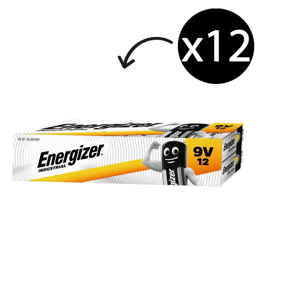 Energizer Industrial EN22 Alkaline 9V Battery Pack 12