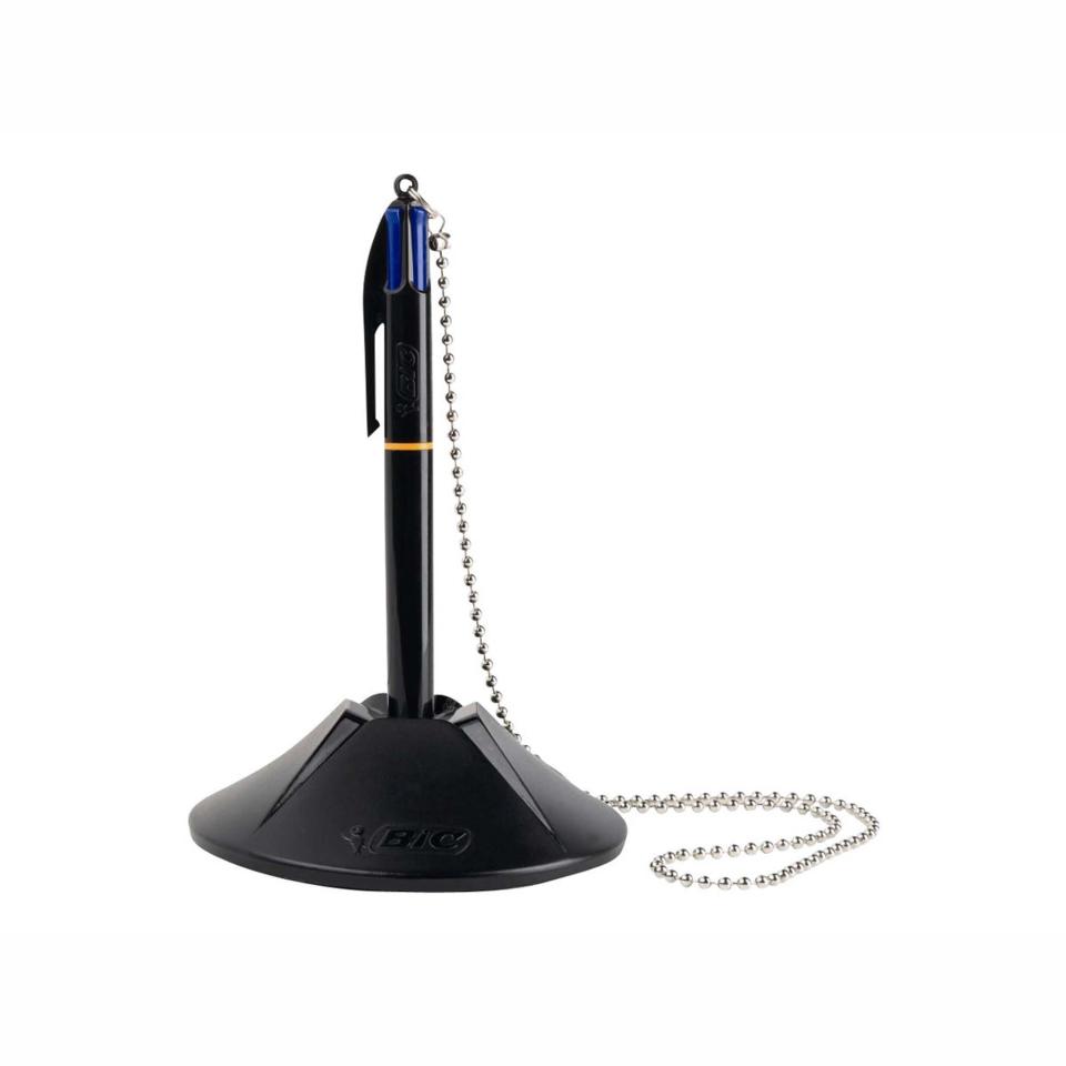 BIC Retractable Ballpoint Pen Medium 1.0mm Blue and Captive Desk Set 100(w) x 282(h)mm