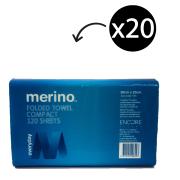 Merino Everyday Compact Hand Towel Interleaved 20 x 25cm 120 Sheet Carton 20