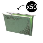 Crystalfile 111130C Suspension File Foolscap Green Box 50