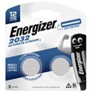 Energizer Ultimate Lithium Coin Battery 2032 3V Pack 2