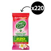 Pine O Cleen Biodegradable Disinfectant Wipes Tropical Blossom Packet 220