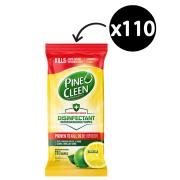 Pine O Cleen Biodegradable Disinfectant Wipes Lemon Packet 110