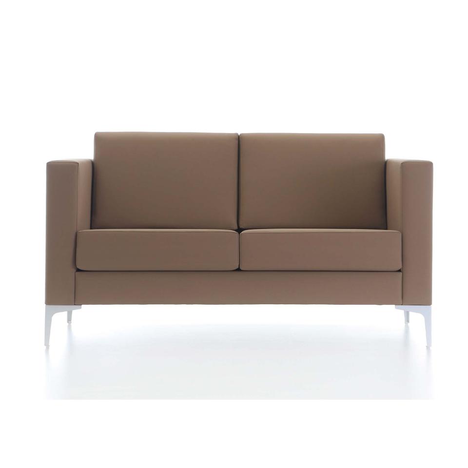 Fineseat Carter 2 Seater Sofa Polyester with 4 Metal Legs London Kangaroo Image