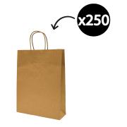 Paper Carry Bag Small Twisted Handles Brown 350 x 260mm x 80mm Carton 250
