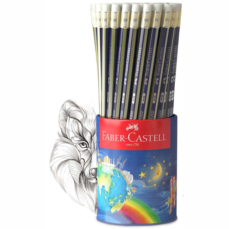 Faber-Castell Goldfaber Graphite Lead Pencils HB With Eraser Tip Cup 72 ...