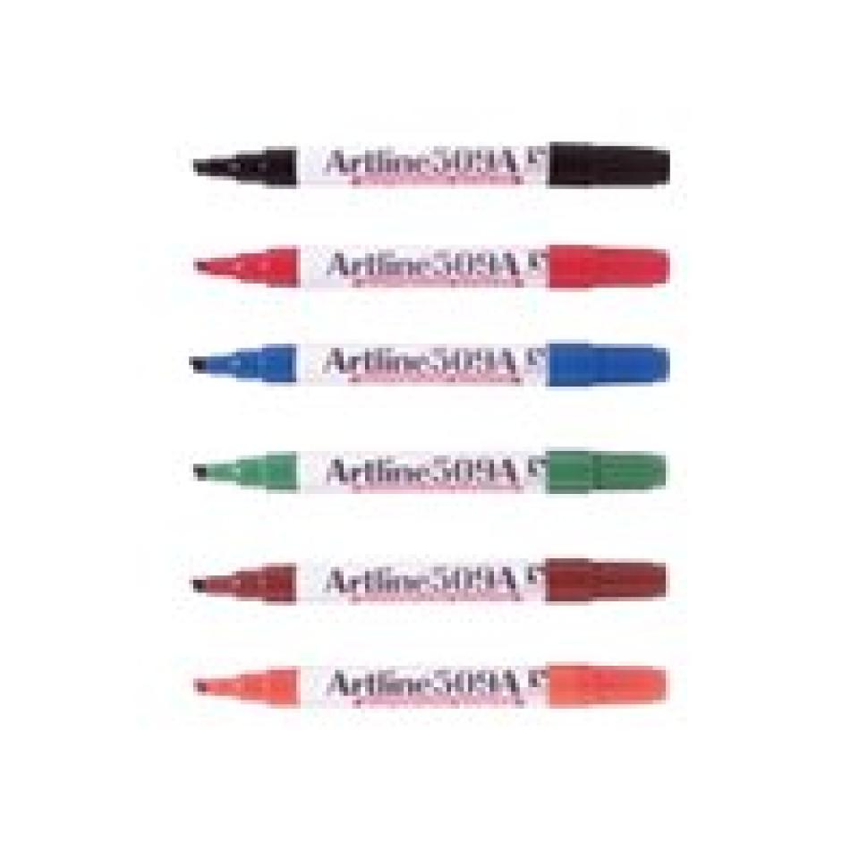 Artline 509A Whiteboard Marker Chisel Assorted Colours Box 12 Image
