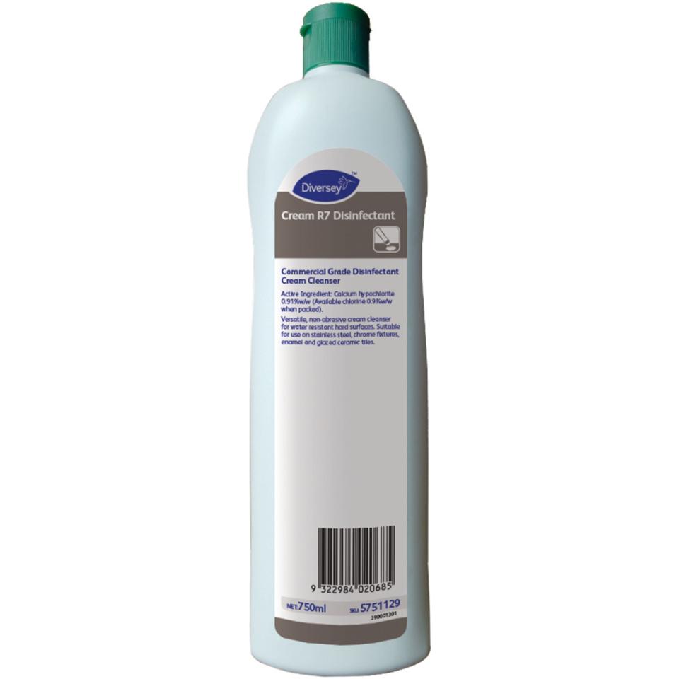 Diversey R7 Commercial Grade Disinfectant Cream Cleanser 750ml