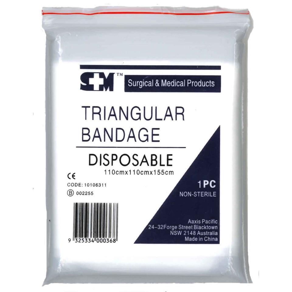 Uneedit Triangular Bandage Non Sterile Disposable 110 x 110 x 155cm