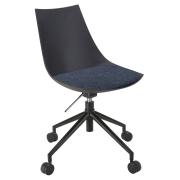 Winc Ambition Aro Visitor Chair with Cushion and 4 Star Base Charcoal/Black
