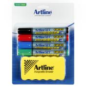 Artline 577 Whiteboard Marker Kit With Magnetic Eraser Hangsell
