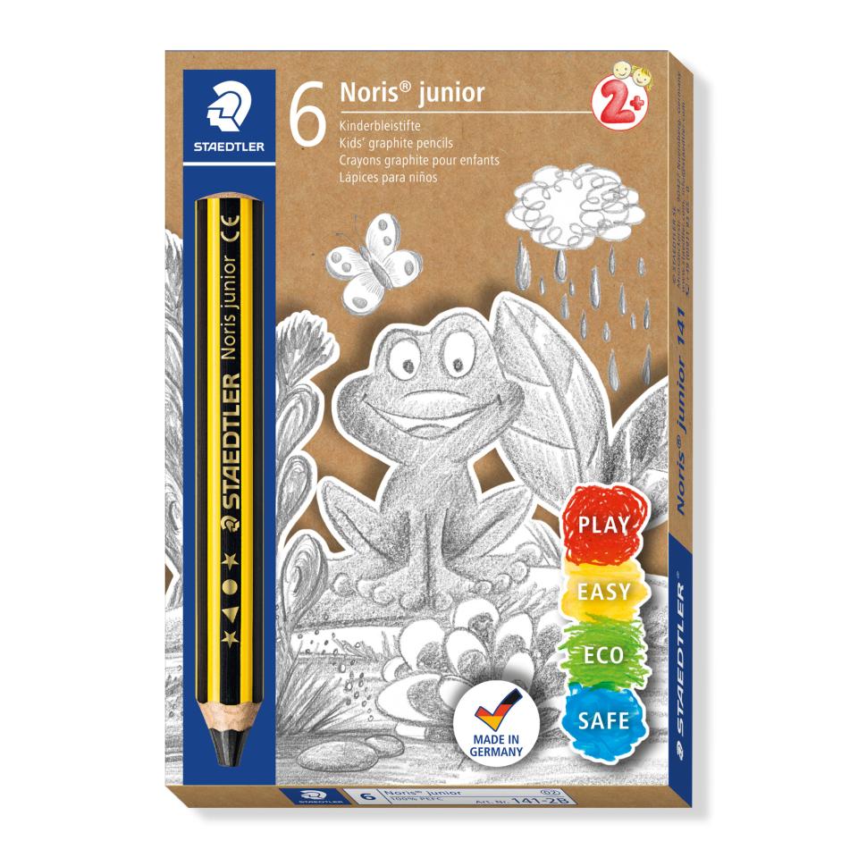 Staedtler Noris Junior 2b Graphite Pencil Pack Of 6 Image