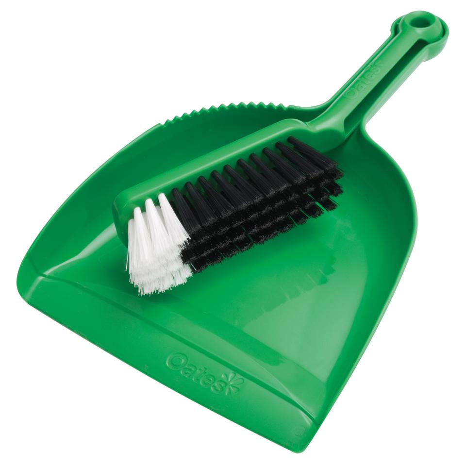 Oates B-10207-G Dust Pan & Banister Brush Green