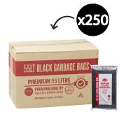 Austar Bin Liners Premium Heavy Duty 55 Litre Black Packet 50 Carton 250