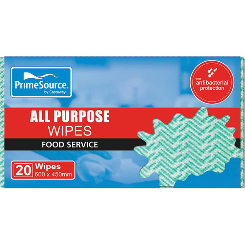 Prime Source All Purpose Wipes 60x45cm Green Carton 100 Image