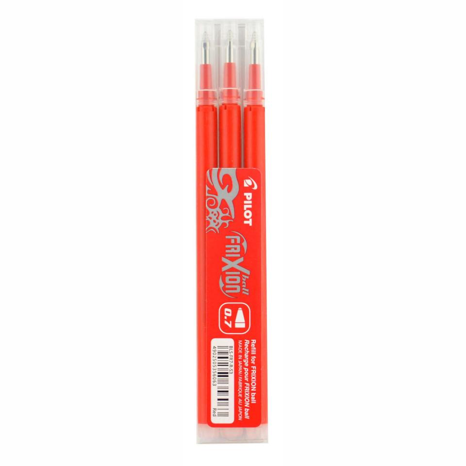 Pilot Frixion Erasable Gel Pen Refill Fine 0.7mm Red Box 3