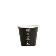 Truly Eco Single Wall Uni 90mm Coffee Cup Black 8oz Pack 50