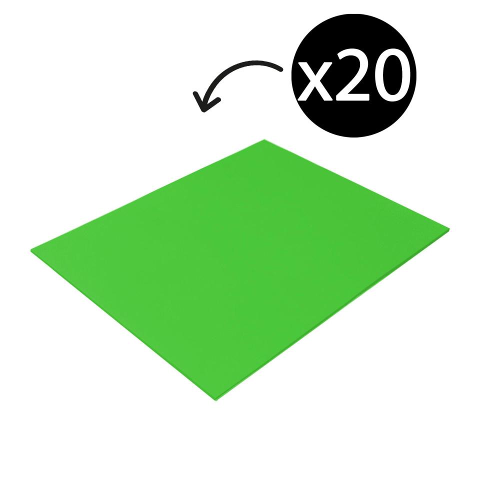 Teter Mek Coloured Board 510x640mm 200gsm Lime Pack 20