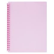 Marbig Display Book A4 Refillable 20 Pocket Insert Cover/Pastel Pink