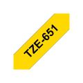 Thumbnail image of Brother TZE-651 Tape Black On Yellow Tz Laminated 24mm