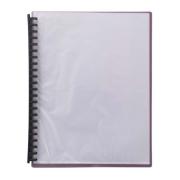 Winc Display Book A4 Refillable 20 Pocket Clear Front Cover Maroon Back Cover
