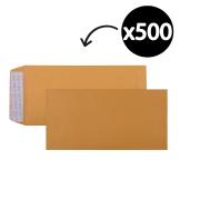 Cumberland Envelopes Gold Pocket Peel-N-Seal 220mm X 110mm DL Box 500