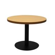 Rapidline Disc Base Coffee Table 600dia X 450h Mm Black Base Beech