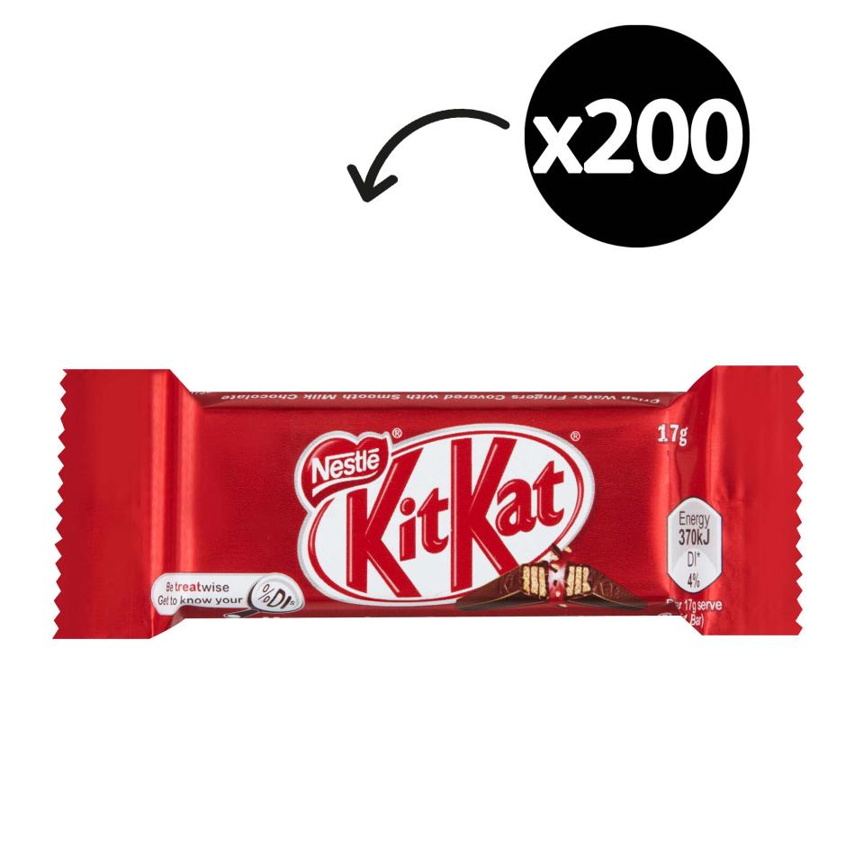 Nestle Kit Kat Chocolate Bar 17g Carton 200