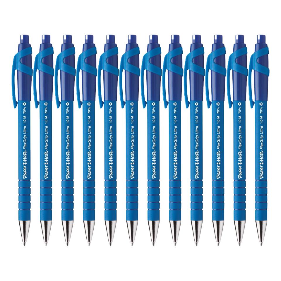 PaperMate Flexgrip Ultra Retractable Ballpoint Pen Medium 1.0mm Blue ...